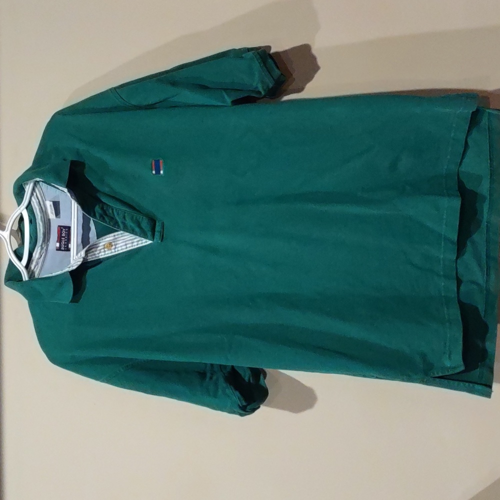 Green short sleeve bugle boy shirt, men's, large